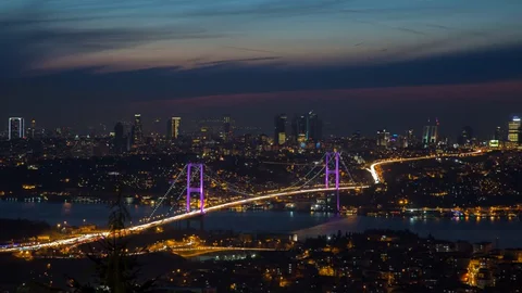 İstanbul escort gece manzarası şehir panoraması